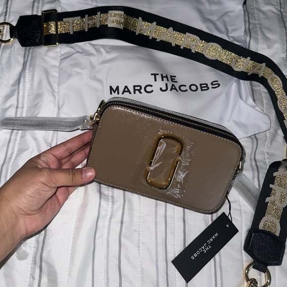 🔥New🤎Neutral the Marc jacobs snapshot bag taupe brown french grey bag - Picture 11 of 17